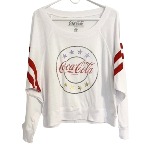 NWT-Chaser Coca Cola Classic Star Long Sleeve Sweatshirt - Picture 4 of 6